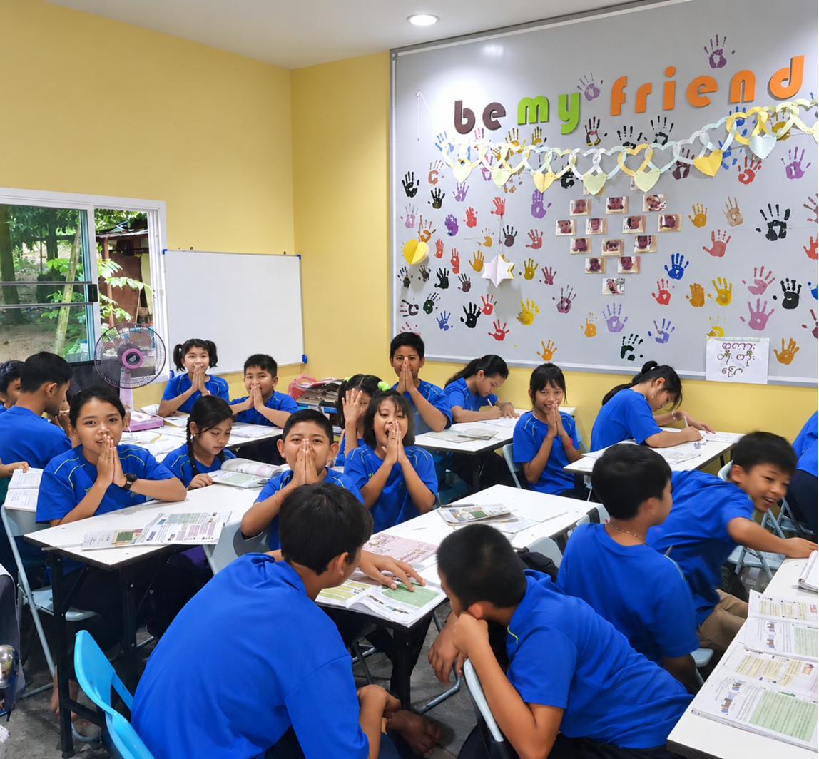 Children participating in a learning support activity